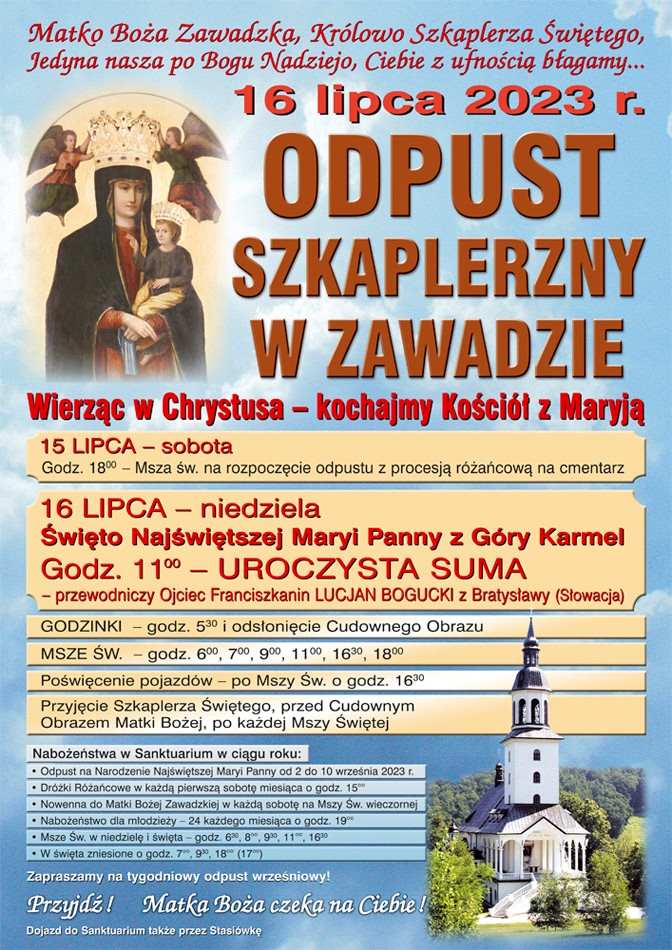Odpust szkaplerzny w zawadzie 2023